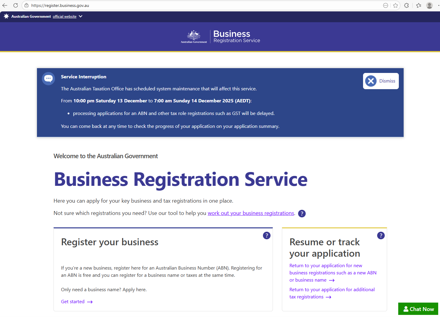 Business Registration Service